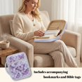 thumbnail image 4 of Pzuqiu Purple Butteflies Bible Covers for Women Quilted Large Capacity Bible Carrying Case Church Bag with Handle Scripture Book Cover Organizer Perfect Gift for Girls, 4 of 7