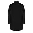 thumbnail image 4 of Blczomt Long Sleeve Holiday Dresses for Women Casual Black Mini Dress Button V Neck Solid Soft Dress, 4 of 5