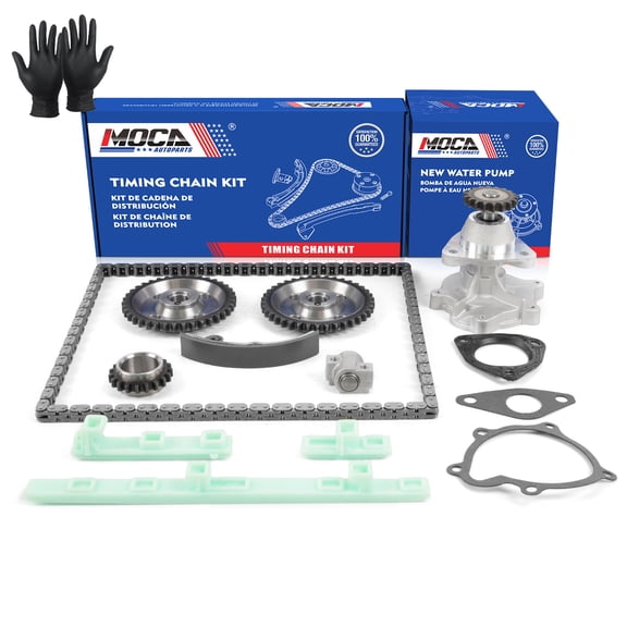 MOCA AUTOPARTS Timing Chain Kit with Water Pump Fit for 1997-2002 Chevrolet Cavalier & Pontiac Sunfire 2.4L