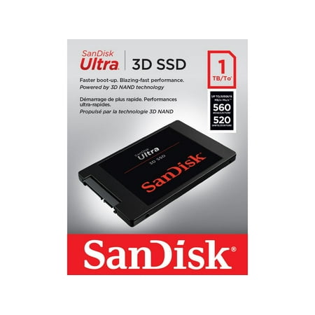SanDisk Ultra 3D 2.5" 1TB SATA III 3D NAND Internal Solid State Drive (SSD) SDSSDH3-1T00-G26