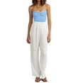 thumbnail image 4 of Valcatch Women's Strapless Crop Top Sweetheart Neck Ribbed Knit Twisted Knot Front Sleeveless Tanks Top, 4 of 6