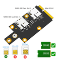thumbnail image 4 of M.2 Key B to Mini PCI-E Adapter Strap Dual NANO SIM Card Support 3G/4G/5G Adapter Multi-Function Convenient Module, 4 of 5