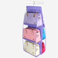thumbnail image 1 of Armario organizador de bolsa de almacenamiento colgante de bolso grande transparente de 6 bolsillos Jumpingount JJ6042-01, 1 of 2
