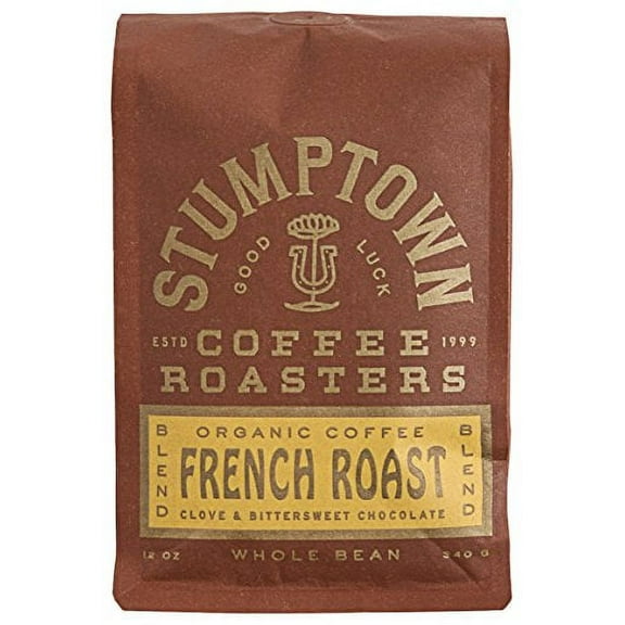 Stumptown Coffee Roasters, Dark Roast Organic Whole Bean Coffee Gifts - French Roast 12 Ounce Bag with Flavor Notes of Clove and Bittersweet Chocolate