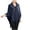 Navy, variant on Kilaqueen Shawl Wraps for Women with Hooded Trumpet Button Fringe Tassel Pullover Wrap Solid Color Trendy Poncho Cape for Fall Winter