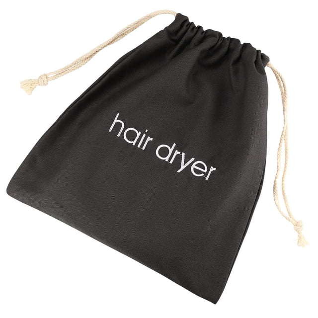 Bolsa con cordón para secador de pelo ERKXD, ideal para viajes y baño (gris)