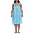 thumbnail image 2 of Raviya Womens Plus Tie-Dye Dress Cover-Up Blue 1X, 2 of 2
