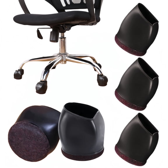 Caster Cover 5 Pcs Wheel Stoppers for Desk Chair Chairs Floor Protectors Leg Tpe Office