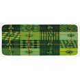 thumbnail image 1 of Irish Kitchen Mat, Patchwork Style St. Patrick's Day Themed Celtic Quilt Cultural Checkered Clovers, Plush Decorative Kitchen Mat with Non Slip Backing, 47" X 19", Multicolor, by Ambesonne, 1 of 1