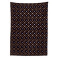 thumbnail image 3 of Ambesonne Ikat Tablecloth Rectangular Table Cover, Diamonds Hatch Lines, 52"x70", Orange Purple Black, 3 of 4