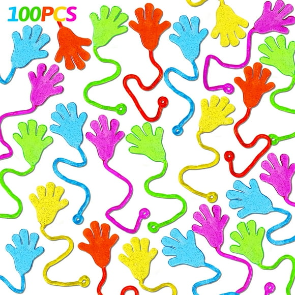 Manitas adhesivas Party Favors Thremhoo con purpurina, 100 unidades, para niños