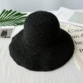 thumbnail image 3 of Happy Date Women Foldable Straw Bucket Cloche Summer Sun Beach Hat Packable UPF50+, 3 of 5