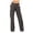 Grey, variant on GJSYRH Women's Casual Mid Waist Cargo Jeans Stretch Button Wide Leg Denim Pants with Pockets