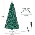 thumbnail image 5 of LAZY BUDDY 8ft Fiber Optic Christmas Tree with 320 Multicolored LED Lights, Pre-Lit Artificial Christmas Tree with Top Star & Foldable Metal Base, 5 of 9