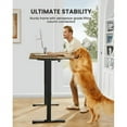 thumbnail image 4 of 48x24 Inch Adjustable Height Memory Electric Standing Desk with 2 Storage Hooks, Sit Stand Up Computer Desk for Home Office (Vintage Brown), 4 of 5