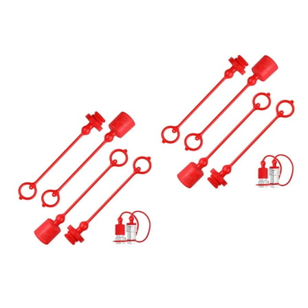 4 Sets  Hydraulic Hose Cap And Plug 3/8 Inch Hydraulic Quick Connect Cover