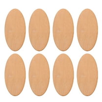 KONTONTY 40Pcs Wooden Slices Lightweight Oval Cutouts for Craft Projects and Decorations