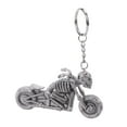 thumbnail image 1 of Fashion Motorcycle Skull Skeleton Keychain Rubber Keyring Keys Holder Handbag Decorations Hanging Pendant, 1 of 6