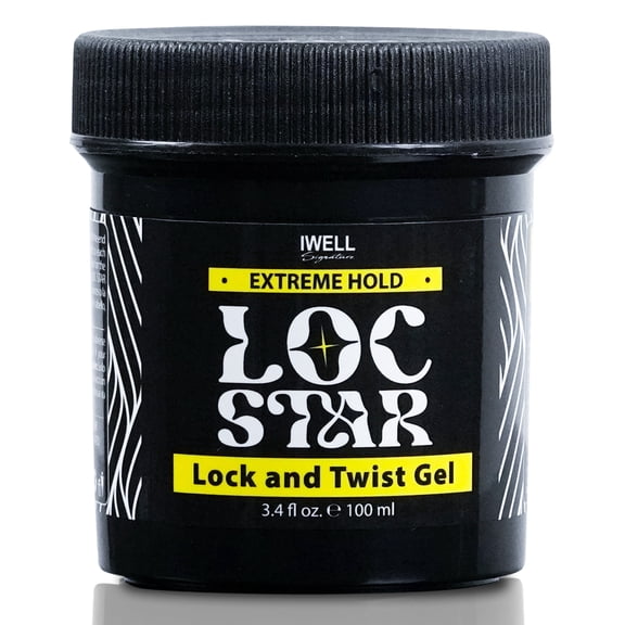 IWELL Signature Loc Star Braid & Loc Gel, 3.4 fl oz | Extreme Hold for Braids, Locs, Twists, Cornrows & Edges | Smooths & Tames Frizz | No Heavy Residue | Long-Lasting | With Aloe Vera