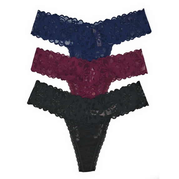 Victoria's Secret The Lacie Thong Panty Set of 3