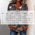 thumbnail image 3 of JOANKDMI Womens Gothic Flying Bat T Shirts Spiderweb Pattern Blouse Casual 3/4 Sleeve V Neck Top for Scary Trick-or-Treat Event and Spooky Halloween Festival Casual Dress Up Outfit, 3 of 7