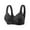Black, variant on Women’s Front Closure Floral Lace Bra for Everyday Comfort and Support - Wireless T Shirt Bralette with Underwire Alternative (Product Category Bra), 36, White
