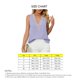 thumbnail image 4 of Camiseta sin mangas de guipur informal con cuello en V profundo, camiseta sin mangas con ribete de encaje para mujer, verano, 4 of 8