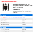 thumbnail image 2 of Automatic Transmission Filter Kit - Compatible with 1989 - 1997 Ford Probe 1990 1991 1992 1993 1994 1995 1996, 2 of 2