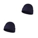 thumbnail image 4 of Sonducket Gorro para adultos Gorros gruesos y elegantes para adultos Gorros artesanales de punto Gorros con color simple para el invierno con azul marino 2Conjunto, 4 of 6