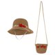 thumbnail image 3 of KAKOWELY juego de sombrero de verano para niñas, sombrero de playa, bolso de hombro, bolso de paja tejido a la moda, 3 of 4