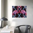 thumbnail image 4 of Orinice Flamingos Fine Art Aesthetic Poster & Print Wall Painting for Home Decor - Living Room, Bedroom, Office, Kitchen, Bathroom, Farmhouse, Classroom - Canvas Print 16x12in, 4 of 6