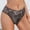 Coffee, variant on Womens High Cut Bikini Underwear - Hot Pink Faux Denim Print Y2K Polyamide Stretch Panties,Size S