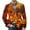 Earthy Yellow, variant on Mens Halloween Corduroy Blazer Jacket Plain Solid Body Pumpkin Front Print Two Pocket Halloween Vacation Outer Apparel Red 2XL