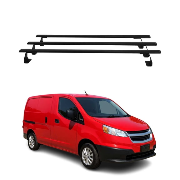 Trunk Bed Roof Racks Cross Bars for Chevrolet City Express 2015-2018 Metal Black