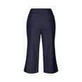 thumbnail image 5 of Lixiuxyad Baggy Wide Leg Pants Women's Cropped Pants Summer Casual Pants With Pockets Women's Casual Pants Blue, 5 of 6