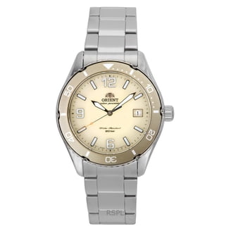 Orient Bambino Version 8 GMT Automatic White Dial Leather Strap