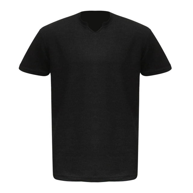 pstuiky camisetas camisas para hombre, Camisa informal de manga corta con cuello en V y color liso para hombre camisas casuales para hombre l