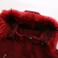 thumbnail image 4 of Long Wool Coat Women Women Puffer Jacket Plus Size Winter Warm Coats Full Zip Sherpa Parka Thick Padded Outerwear with Hooded Overcoat Fuzzy Jacket, 4 of 7