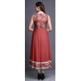 thumbnail image 4 of Bimba Dark Peach3 Floral Anarkali Dress For Women Indian Ethnic Printed Kurti Long Kurta Party Dress Medium, 4 of 6