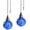 Blue, variant on 2PCS White Pull Chains Crystal Glass Ice Cracked Ball Pull Chain for Ceiling Fan Light Decoration 50cm Extension Chain
