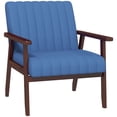 thumbnail image 1 of HOMCOM Chaise d'Appoint Moderne avec Pieds en Bois Design Capitonné pour Chambre, 1 of 10