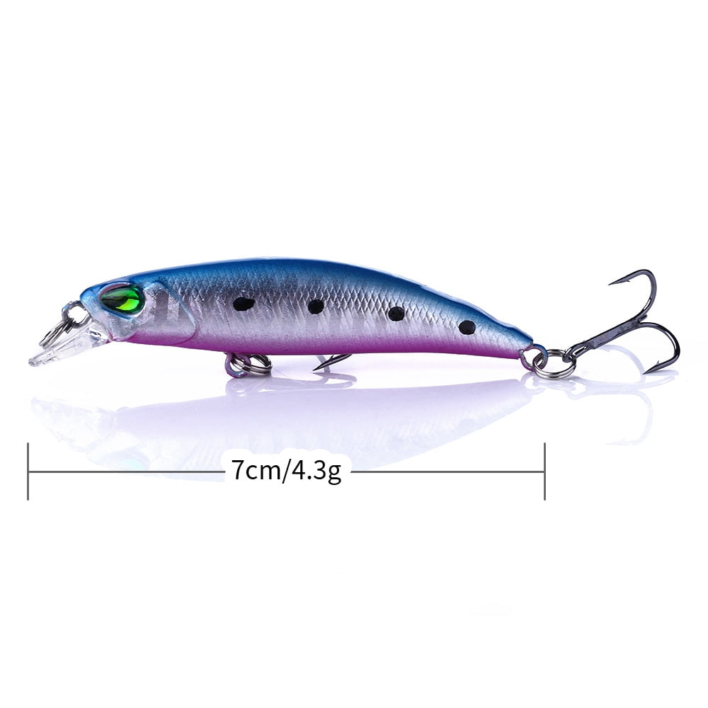Fishing Deep Diving Fishing Lures Swimbait Large Sinking Minnow Lure Saltwater Jerkbait Lure 5Pcs/kit, 2.76in/0.15oz