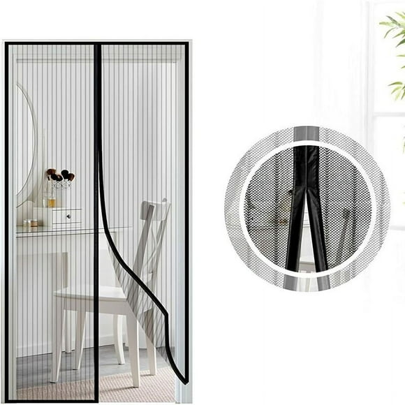 Magnetic Screen Door, Custom Made Mosquito Net Door 110 * 210cm Magnetic Screen Curtain for Hallways, Doors, Patio