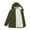 Green, variant on Womens Fleece Lined Hooded Nylon Windbreaker Dual Reinforced Flap Pockets Opaque Six Color Durable Easy Care Loose Outdoor Casual Outerwear 1 Count S-XXXL True To Size Plus Size Friendly
