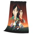 thumbnail image 3 of Manta Mulan para hombre y mujer, manta de tela súper suave y esponjosa, acogedora y cálida, adecuada para sofá, cama, manta de viaje, regalo para todas las estaciones, 80 "X60", 3 of 8