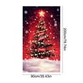 thumbnail image 3 of Cinvoph Christmas Door Cover Rustic Door Banner Xmas Tree Durable Winter Decoration for Front Porch, Indoor & Outdoor Reusable Xmas Door Hanging Cover Entry Decor 35"x79", 3 of 6