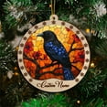 thumbnail image 2 of Personalized Christmas Suncatcher Crow, Crow Ornament, Crow Decorations, Crow 2053TG1 kGqNMe (Crow Sunset 6), 2 of 4
