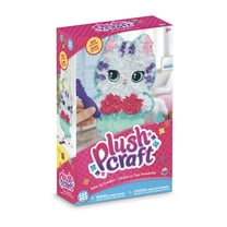 ORB PlushCraft DIY MerCat (Mermaid Cat) Pillow Crafting Kit - Mess Free Fabric by Number System and No Sewing Required - Perfect Arts and Crafts Project and Gift for Boys and Girls