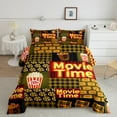 thumbnail image 2 of jejeloiu Movie Time Bedding Comforter Set,Vintage Cinema Ticket Twin Comforter Sets,Yellow Popcorn Bedding Set For Girls Boys,Luxury Bedroom Decor,2 Pieces, 2 of 8