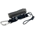 thumbnail image 1 of Lipstore Diving Coil Lanyard Spring Coiled Camera Lanyard Metal with Hook Freediving Rope Black, 1 of 8